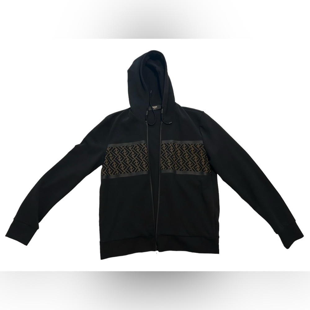 Men Fendi Hooded zip up sweater sz XL… like new